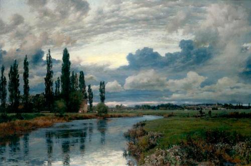 Poplars in the Thames Valley, , Alfred Parsons