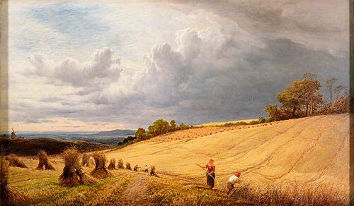 Cornfield with Reapers, 1864, Alfred Walter Williams
