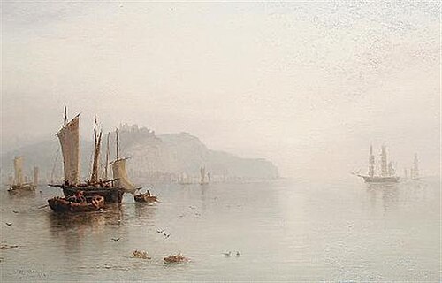 Off Hastings, sunrise, 1885, Alfred Walter Williams