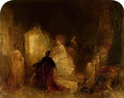 Watteau in His Studio, 1843, Alfred Joseph Woolmer