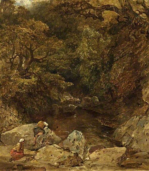 Waterfall, 1840, Alfred Joseph Woolmer
