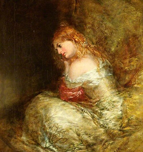Girl in White, 1860, Alfred Joseph Woolmer