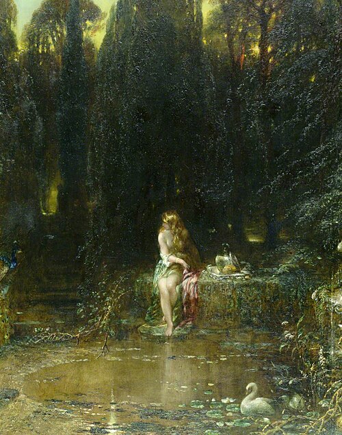 Susannah at a Stream, , Alfred Joseph Woolmer