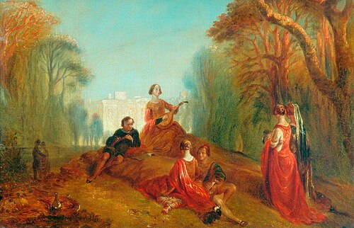 Figures in a Park, , Alfred Joseph Woolmer