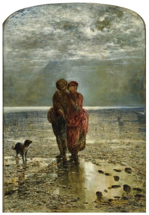 The Proposal (Reflections in Shadows), 1875, Alfred Joseph Woolmer