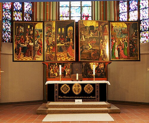 Aussenflügel des Hauptaltars von St. Johannis, Lüneburg, , Hinrik Funhof