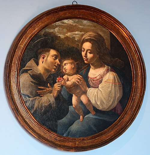 madonna col bambino e sant'antonio da padova, 1650, Bernardino Mei
