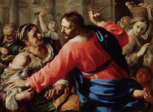 Christ Cleansing the Temple, 1655, Bernardino Mei
