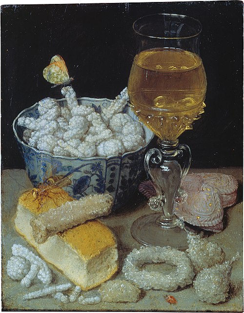 Still Life with Bread and Sweetmeats, 1633, Georg Flegel