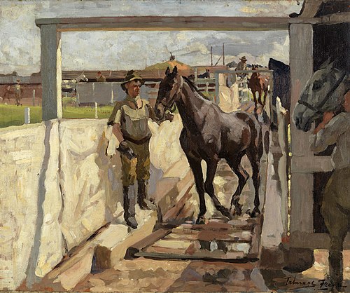 The Sulphur Dip for Mange, 1917, Algernon Talmage