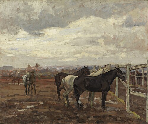 Convalescents in the Corral, 1918, Algernon Talmage