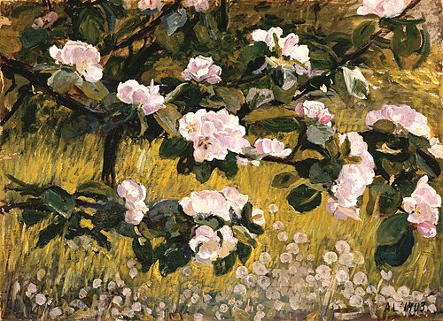Pommier en fleurs, 1903, Alhed Larsen