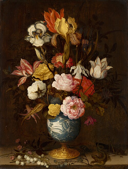 Flowers in a Wan-Li Vase, 1623, Balthasar van der Ast