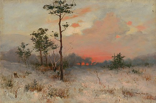 coucher de soleil, 1901, Felicián Moczik