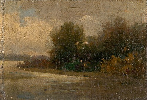 Forest by the River, 1890, Felicián Moczik