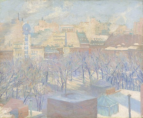 Madison Square, Snow, 1904, Allen Tucker