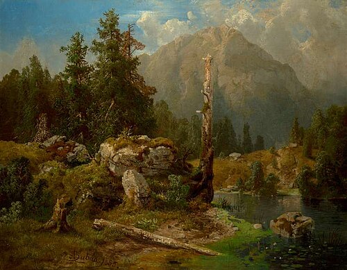 Lake in the Mountains, 1855, Alois Bubák