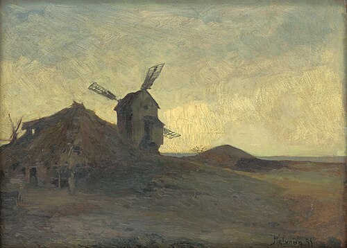 Landscape with a Windmill, 1900, Alois Kalvoda