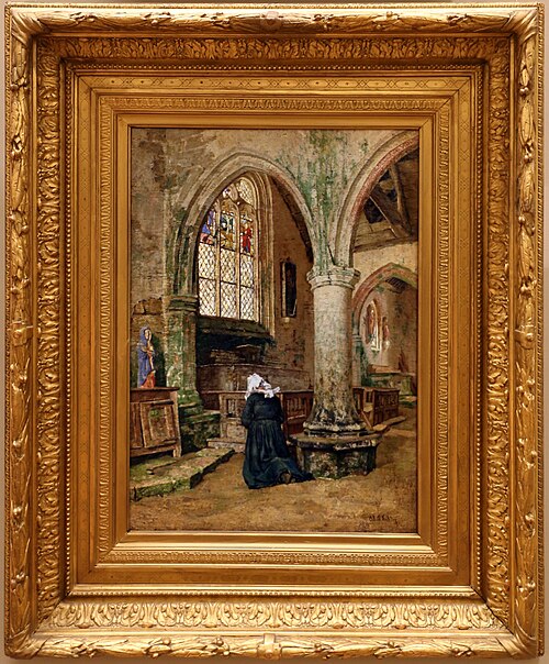 Interior of a Church in the Bretagne, 1879, Aloysius O'Kelly
