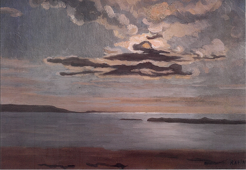 Paysage de mer au crépuscule, 1889, Alexandre Rapin
