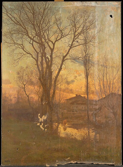 Le soir, à Druillat, 1888, Alexandre Rapin