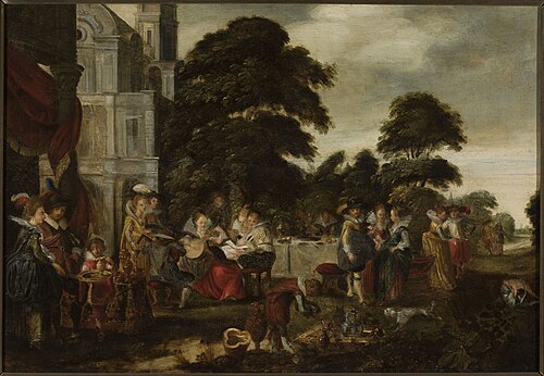 Joyeuse compagnie dans le parc, 1621, Jan Van de Velde
