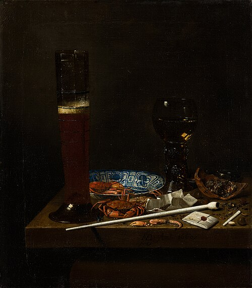 Nature morte au verre, 1660, Jan Jansz van de Velde III