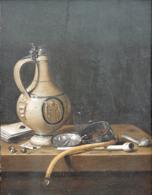 Still Life with Smoking Paraphernalia, 1650, Jan Jansz van de Velde III