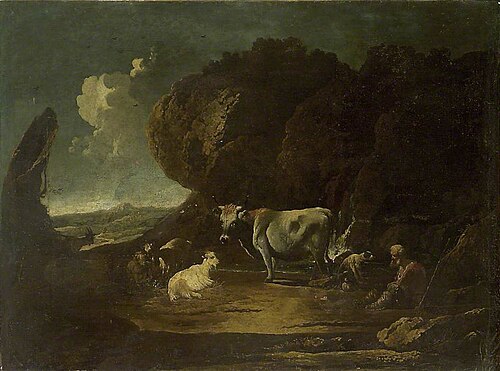 Landscape with Cattle, , Johann Melchior Roos