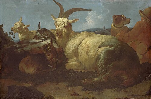 A Goatherd Watching his Animals, 1683, Johann Melchior Roos