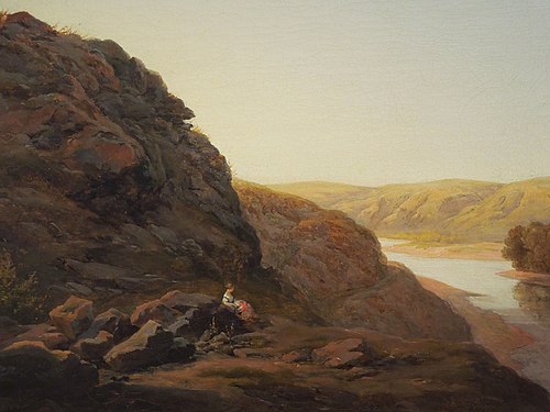 Landscape with a Human Figure, 1843, Amalie Mánesová