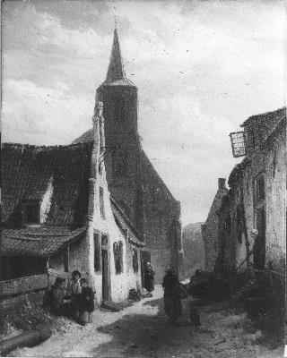 Kerk te Zandvoort, 1863, Cornelis Springer