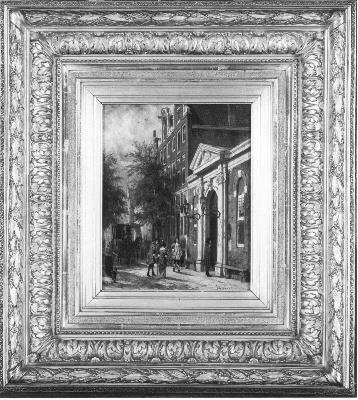 Het poortje van de voormalige schouwburg aan de Keizersgracht, 1883, Cornelis Springer