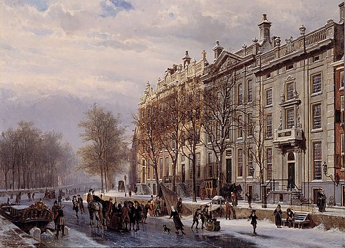 De bocht in de Herengracht, 1882, Cornelis Springer
