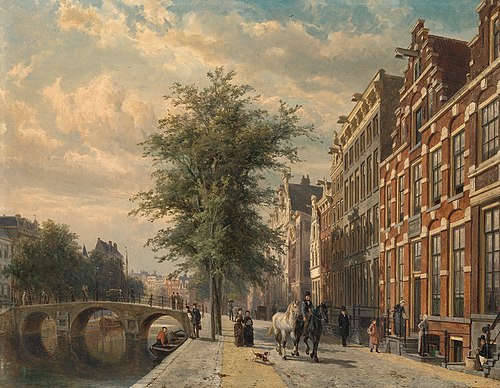 Het Doopsgezinde Weeshuis De Oranjeappel aan de Herengracht 344, 1884, Cornelis Springer