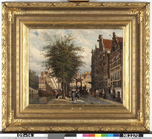 Gracht in Amsterdam, 1881, Cornelis Springer