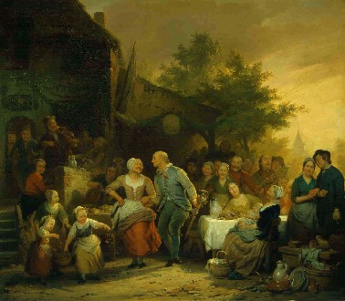 Le jubilé de cinquante ans de mariage, 1839, Ferdinand de Braekeleer l'Anci