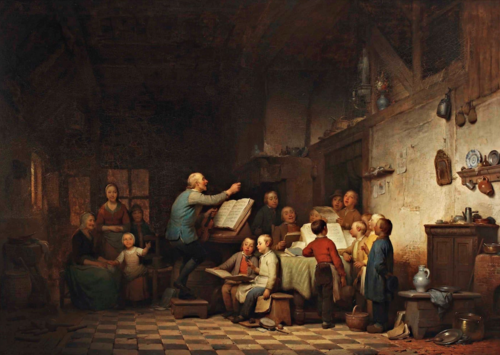 The music lesson, 1844, Ferdinand de Braekeleer l'Anci