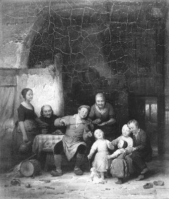 Een vrolijk huisgezin, 1842, Ferdinand de Braekeleer l'Anci