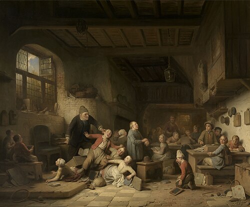 The Village School, 1854, Ferdinand de Braekeleer l'Anci
