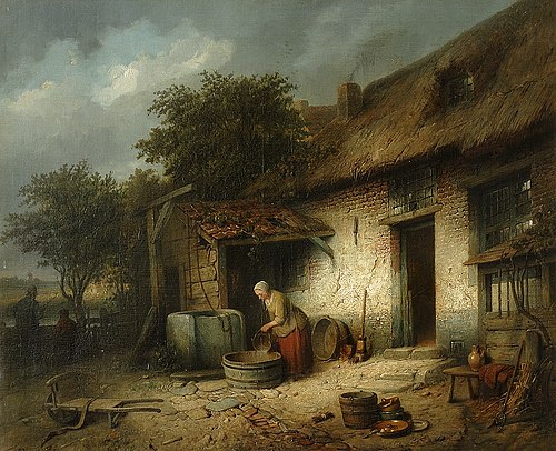 a farmhouse, 1854, Ferdinand de Braekeleer l'Anci