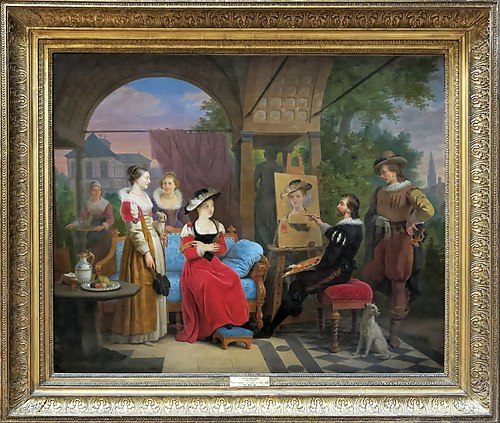 Rubens dans son atelier peignant Suzanne Fourment, 1826, Ferdinand de Braekeleer l'Anci