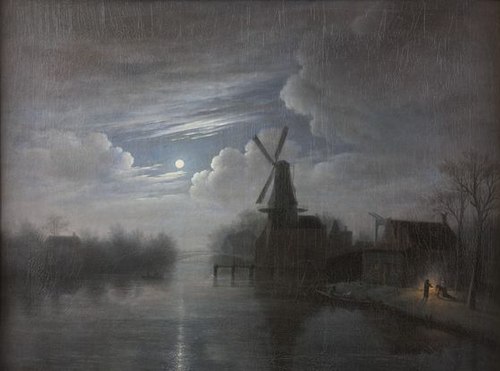 Paysage au clair de lune, 1825, Gerrit Jan Michaelis