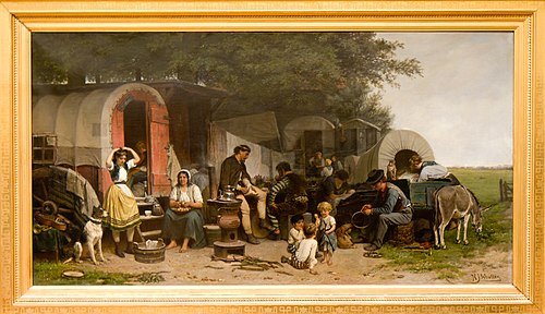 Circus guests, 1870, Hendrik Jacobus Scholten