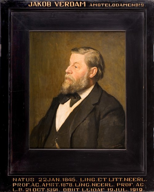 Portret van Jacob Verdam, hoogleraar Nederlandse Taal te Leiden, 1899, Hendrik van Borssum Buisman