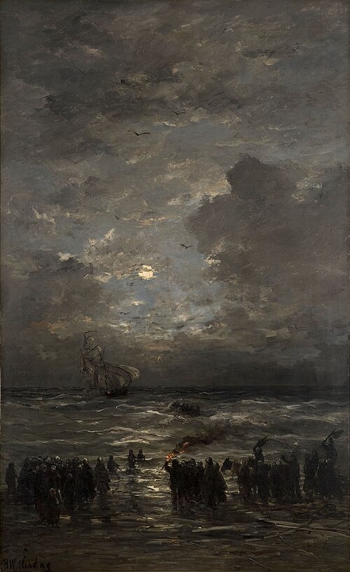 In Distress, 1800, Hendrik Willem Mesdag