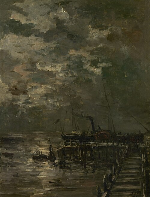 Harbour at Vlissingen, 1887, Hendrik Willem Mesdag