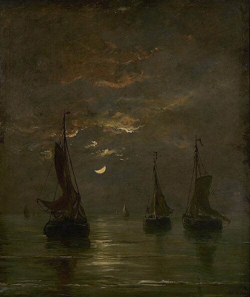 Moonlit night, 1897, Hendrik Willem Mesdag