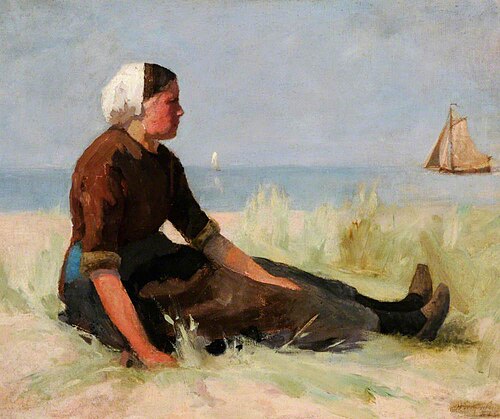 A Fisher Girl, 1887, Hendrik Willem Mesdag