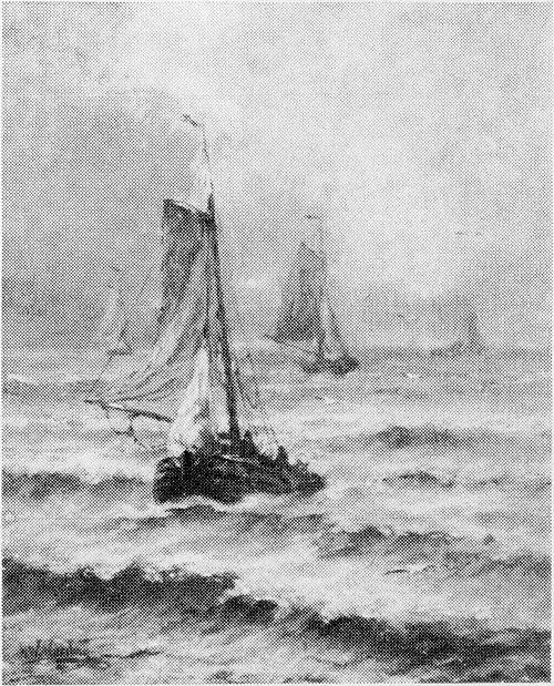 Zee met schepen, 1887, Hendrik Willem Mesdag